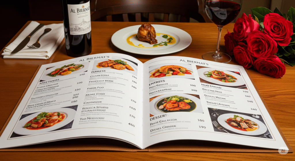 Al Biernat's Menu With Price