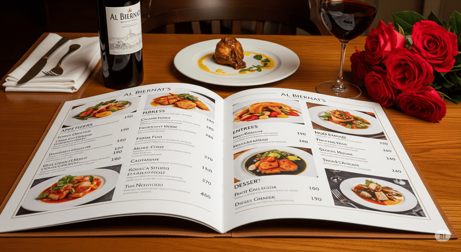 Al Biernat’s Menu With Price❤️