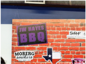 J.W. Hayes BBQ Menu With Price.