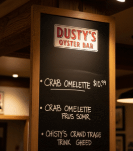 Dusty's Oyster Bar Menu With Price.
