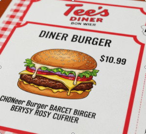 Tee's Diner Bon Wier Menu With Price.
