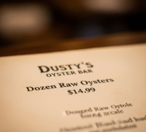 Dusty's Oyster Bar Menu With Price.