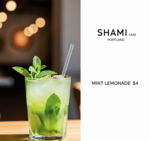 Shami Cafe Portland Menu With Price.