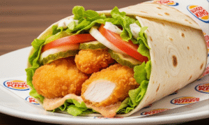 Burger King menu with prices.