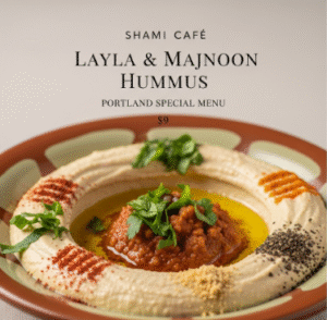 Shami Cafe Portland Menu With Price.