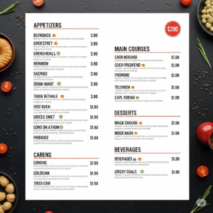 Menu-with-Price. information - 2025
